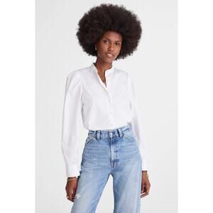Madewell | NWT Puff-Sleeve Button-Up Shirt White | Sz L